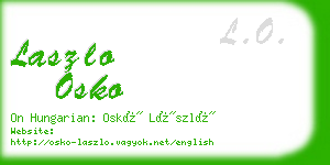 laszlo osko business card